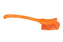 Щётка ручная с длинной ручкой – средней жёсткости 410х45 мм., оранжевый