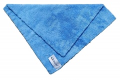 Микрофибра, махровая, голубая 40х40, 450 gsm, с логотипом, в упаковке
