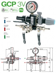 Узел управления Comet® серия GCP 3V с манометром (100 л/мин; 20 бар)