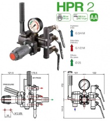 Узел управления Comet® серия HPR 2 с манометром (150 л/мин; 20 бар)