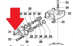 Крышка коллектора насоса APS 51/61/71 (1х3)