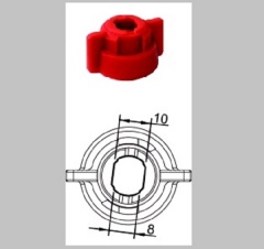 Гайка распылителя универсальная с прокладкой и фильтром (сер.)