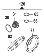 Ремкомплект насоса серии APS 101/121: мембрана NBR (KIT120)