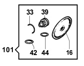 Ремкомплект насоса серии APS 141/166: мембрана NBR (KIT100)