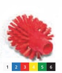 Щетка моющая для труб средней жесткости ø 90х105х130 мм., красный