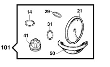Ремкомплект насоса серии BP 105/125: мембрана NBR (KIT101)