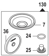 Ремкомплект насоса серии MC 20/25: мембрана NBR (KIT130)