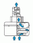 Мотор вакуумный Synclean 230V 1000W Двухстадийный, прямоточный