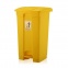 Бак жёлтый для мусора c педалью и крышкой 68 л