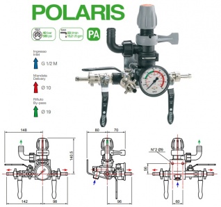 Узел управления Comet® серия POLARIS 3V с манометром (50 л/мин; 40 бар)