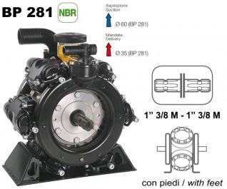 Насос мембранный Comet® серия BP281 (248л/мин; 20 бар); вал ВОМ 1