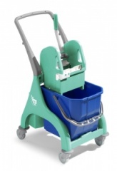Одноведерная тележка TTS Nick 15 с отжимом Tec, зелёная Одноведерная тележка TTS Nick 15 с отжимом Tec, зелёная