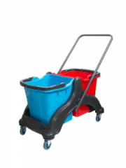 Уборочная тележка двухведерная 2 x 25 л., без отжима  Уборочная тележка двухведерная 2 x 25 л., без отжима