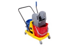 H0206 Тележка уборочная пластиковая рама, 2 ведра по 17 л H0206 Тележка уборочная пластиковая рама, 2 ведра по 17 л