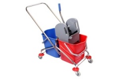 Тележка H0204 уборочная хром., 2 ведра по 23 л Тележка H0204 уборочная хром., 2 ведра по 23 л
