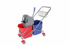 Тележка уборочная двухведерная H0214 Тележка уборочная двухведерная H0214