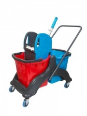 Тележка уборочная двух ведерная на пластиковой раме CK 756  Тележка уборочная двух ведерная на пластиковой раме CK 756