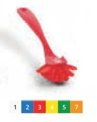 Щётка для посуды – средней жёсткости 225х28 мм., красный